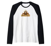 Vintage Smokey Bear and Cubs Prevent Wildfires Retro Sign Camiseta Manga Raglan