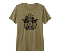 Vintage Smokey Bear Logo Officially Licensed Camiseta Premium