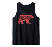 Vintage Smoky Mountains Retro Black Bear Typography Camiseta sin Mangas