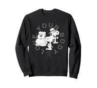 Vintage Snoopy Cuerpo Positivo Envejecimiento Amor Mente Sana Self Sudadera