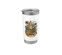 Vintage SoCal Tattoo Style California Ilustración Gráfico Vaso térmico de acero inoxidable de doble pared