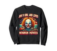 Vintage Solo Chica Que Ama Las Películas De Terror Payaso Halloween Sudadera