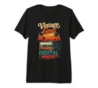 Vintage Soul Digital Mindset Retro Art Camiseta Premium