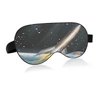 Vintage Space Rocket Sleep Eye Mask, Sleeping Mask & Blindfold con diadema elástica Soft Comfort Eyeshade Sleep Cover para Travel Yoga Nap