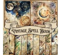 Vintage Spell Book Scrapbook Paper Craft Pad: 12 Magical Designs, 24 Double-Side Sheets, Printed 8.5"x8.5" Size Scrapbook Paper With Premium Full ... Spread, Decoupage, Junk Journaling, DIY Etc.