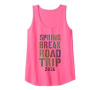 Vintage Spring Break Road Trip 2026 Vacaciones Surfing Vacay Camiseta sin Mangas
