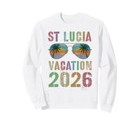 Vintage ST Lucia Vacation 2026 Viaje Familiar a Juego Sudadera