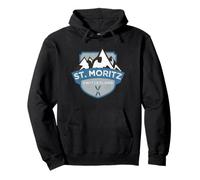 Vintage St. Moritz, CH Illustration / Retro Logo Ski Sudadera con Capucha