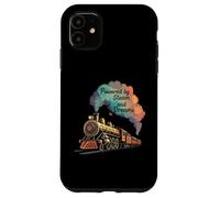 Vintage Steam Train Powered by Steam and Dreams Carcasa para iPhone 11