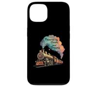 Vintage Steam Train Powered by Steam and Dreams Carcasa para iPhone 13