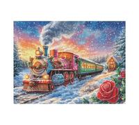 Vintage Steam Train Puzzle 500 Piezas Decoración De Sala Rompecabezas para Adultos 3D DIY Creativo Desafío Intelectual Juguete EduGatoivo 500 PCS
