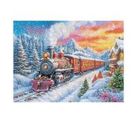 Vintage Steam Train Puzzles 500 Piezas Portátil 3D Rompecabezas Familiar para Toda La Familia Maquetas EduGatoivas Construir Aliviar Estrés 500 PCS