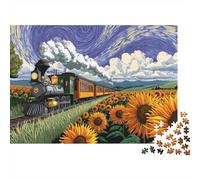 Vintage Steam Train Ride-1 Puzzles Imposible,desafío para Adultos Entretenimiento Creativo 1000 Piezas Obra De Arte De Juego De para Adultos, Regalos A Partir De 14 Años 70x50cm/1000pcs