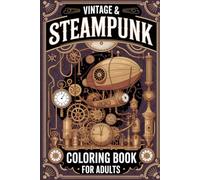 Vintage & Steampunk Coloring Book for Adults: Intricate Mechanical Designs, Gears, Clockwork, and Victorian Fantasy Art for Relaxation and Stress Relief