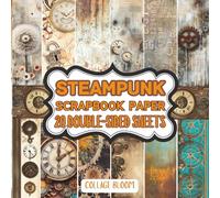 Vintage Steampunk Ephemera Scrapbook Paper Craft Pad: 40 Pages of Premium Double-Sided Craft Paper - Perfect for Scrapbooking, Card Making, Decoupage, Decorations, and Mixed Media Art!