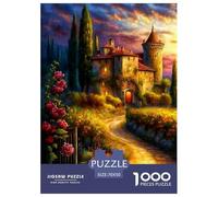 Vintage Stone Castillo Puzzles Imposible,desafío for Adults Interesante Juego EduGatoivo 1000 Piezas Obra De Arte De Juego De para Adultos Y Niños 70x50cm/1000pcs
