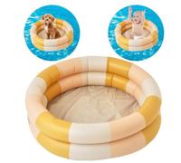 Vintage Stripes Kids Paddling Pool, Piscina Inflable para bebés, 2 Anillos con Seguridad Inflable, con Fondo de Burbuja de Seguridad Inflable, Interior al Aire Libre jardín Patio Trasero (Amarillo)