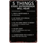Vintage Style Aluminum Sign Featuring Harsh Business Truths for Office Decor and Home Wall 8 X 12 in