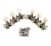 Vintage-style cromo open-gear clavijas/clavijas - 6PC. 3L/3R