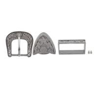 Vintage Style Handmade Carving Alloy Waist Belt Buckle Set for Collar Saddle Accessories 3 Sizes 25mm 30mm 40mm Inner Diameter Men Women Electroplated Dragon Design (Inner Diamete: 25mm/0.98in)