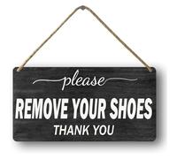 Vintage Style House Rule Sign Aluminum Art Plaque With Please Remove Your Shoes Weather Resistant Print For Porch Entryway 8 X 12 in