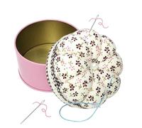 Vintage Style Needle Cushion - Round Pumpkin Shape Holder | Practical Sewing Pin Storage Pad for Crafting Projects, Durable Organizer Box Included, Useful Gift for Quilting Enthusiasts