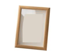 Vintage Style Wood Photo Frame - Hollow 1.5CM Design for 7 8 Inch,Square4 6Inch Pictures(Wood grain color,7 Inch 12.7X17.8cm)