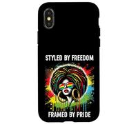 Vintage Styled Por Freedom Afro Queer Gay LGBTQ Pride Mujeres Carcasa para iPhone X/XS