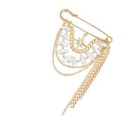 Vintage Styles - Broche de octagrama de varias capas con detalles de borlas elegantes para suéter, chal, clip de aleación ligera, regalo de joyería, broche ligero y elegante