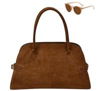 Vintage Suede Tote Bag For Women, Fashion Casual Handbag For Work, Large Capacity Soft Hobo Single Shoulder Bags