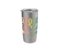 Vintage Sun Boriken Taino Coqui Símbolo Taino Boricua Vaso térmico de acero inoxidable de doble pared