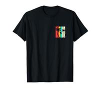 Vintage Sunset Pocket Palm Trees Cute Summer Vacation Camiseta