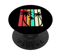 Vintage Sunset Pocket Palm Trees Cute Summer Vacation PopSockets PopGrip Adhesivo