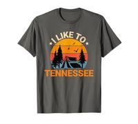 Vintage Sunset Tennessee, Hiking Camping, Outdoors Tennessee Camiseta