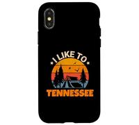 Vintage Sunset Tennessee, Hiking Camping, Outdoors Tennessee Carcasa para iPhone X/XS