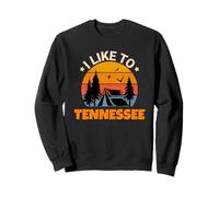Vintage Sunset Tennessee, Hiking Camping, Outdoors Tennessee Sudadera