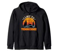 Vintage Sunset Tennessee, Hiking Camping, Outdoors Tennessee Sudadera con Capucha