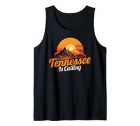 Vintage Sunset Tennessee Is Calling. Tennessee Outdoor Fan Camiseta sin Mangas