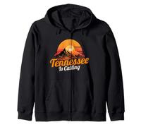 Vintage Sunset Tennessee Is Calling. Tennessee Outdoor Fan Sudadera con Capucha