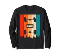 Vintage Sunset UTV ATV Quad 4WD Retro Offroad Overland 4x4 Manga Larga