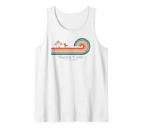 Vintage Surfer California I Retro Santa Cruz California Camiseta sin Mangas, Hombre, Blanco, S