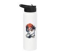 Vintage Surfer Gift Surfing Surf Beach Pelican Sunset Stainless Steel Insulated Water Bottle