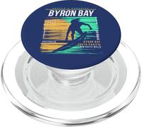 Vintage Surfing Byron Bay Australia Retro Surfers Paradise PopSockets PopGrip para MagSafe