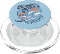 Vintage Surfing Mondo's Beach, California, Playa de Surf Retro PopSockets PopGrip para MagSafe