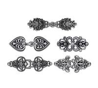 Vintage Sweater Set 5pcs Retro Cardigan Collar Shawl Clip Elegant Dress Accessories for Women