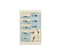 Vintage Swim and Dive Art Canvas, Retro Swimming Poster for Home Gym or Recreation Room(Framed,12x18inch(30x45cm))