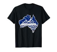 Vintage Sydney Opera House Inside Australia Mapa Camiseta