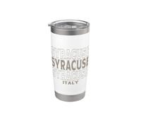 Vintage Syracuse Italia Vaso térmico de acero inoxidable de doble pared