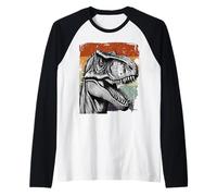 Vintage T Rex dinosaur Camiseta Manga Raglan