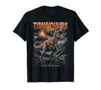 Vintage T-Rex Volcán 90s Bootleg Dinosaurio Prehistórico Trex Camiseta